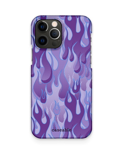 Purple Flames Hard Shell Phone Case Apple iPhone 12 Pro Max