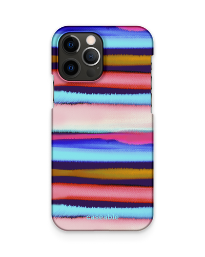 Watercolor Stripes Hard Shell Phone Case Apple iPhone 12 Pro Max