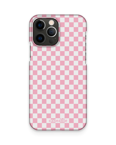 Pink Checkerboard Hard Shell Phone Case Apple iPhone 12 Pro Max
