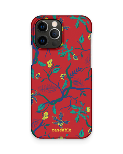 Ultra Red Floral Hard Shell Phone Case Apple iPhone 12 Pro Max