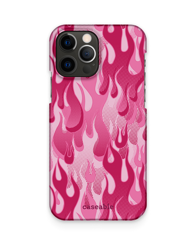 Pink Flames Hard Shell Phone Case Apple iPhone 12 Pro Max
