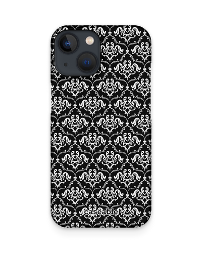 Black French Lillies Hard Shell Phone Case Apple iPhone 13 mini