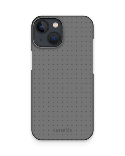 Dot Grid Grey Hard Shell Phone Case Apple iPhone 13 mini