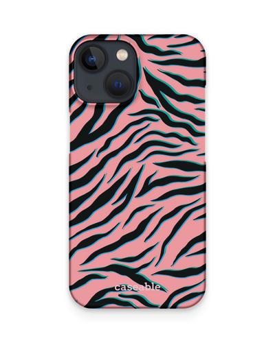 Pink Zebra Hard Shell Phone Case Apple iPhone 13 mini