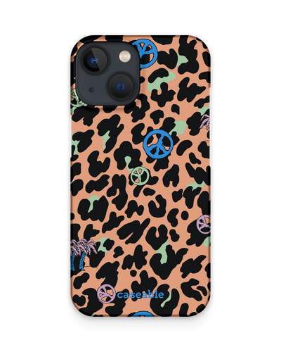 Leopard Peace Palms Hard Shell Phone Case Apple iPhone 13 mini