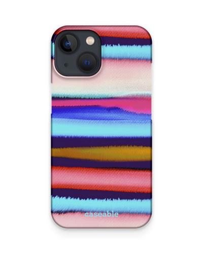 Watercolor Stripes Hard Shell Phone Case Apple iPhone 13 mini