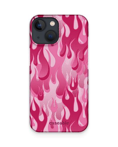 Pink Flames Hard Shell Phone Case Apple iPhone 13 mini