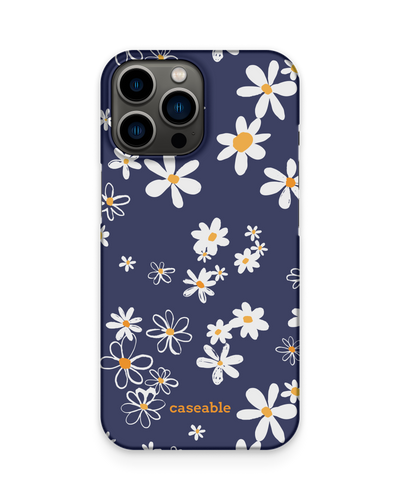 Navy Daisies Hard Shell Phone Case Apple iPhone 13 Pro Max