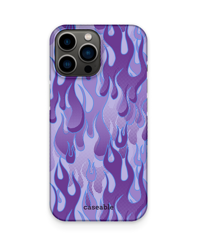 Purple Flames Hard Shell Phone Case Apple iPhone 13 Pro Max