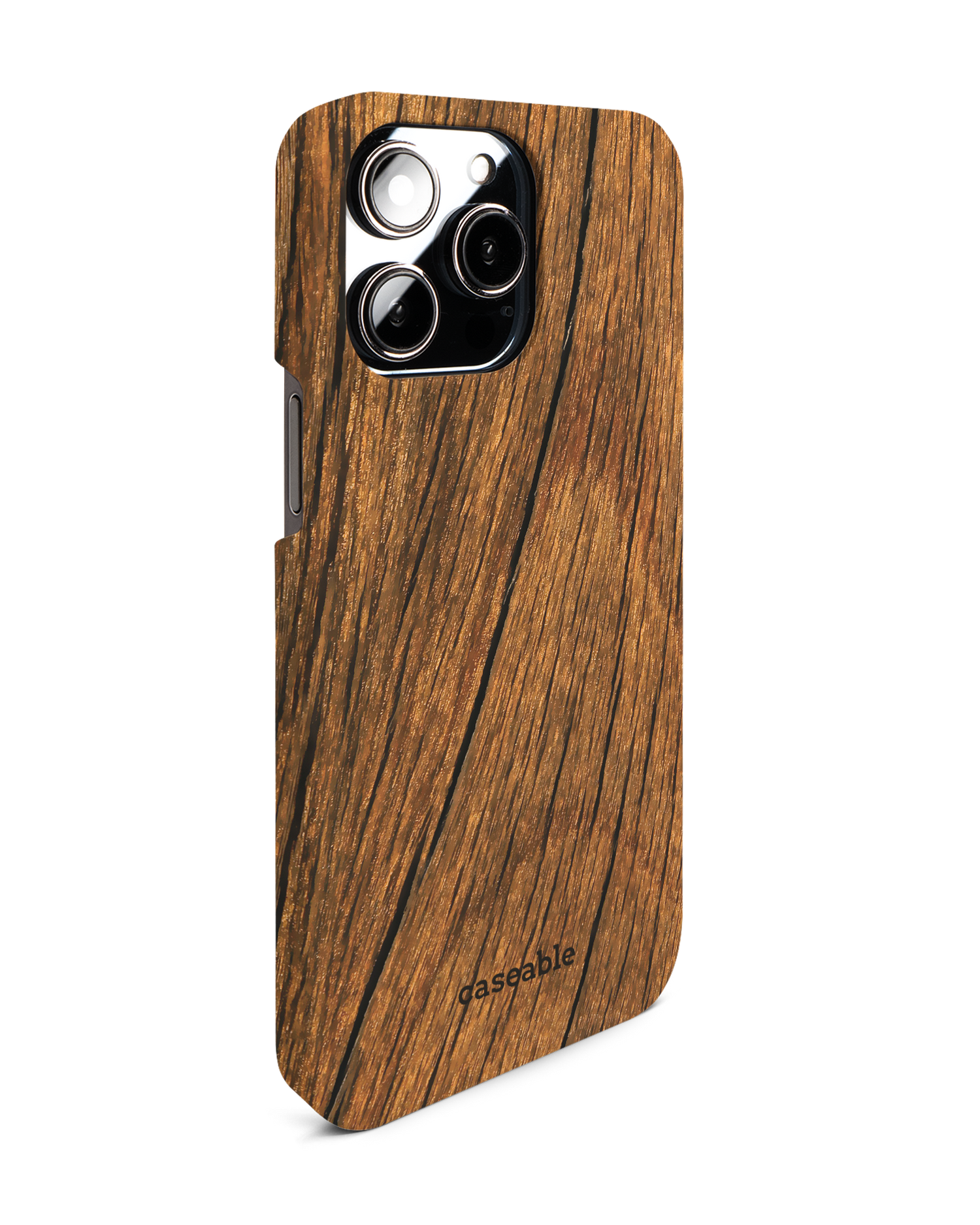 Wood Hard Shell Phone Case for Apple iPhone 14 Pro Max: View from the left side