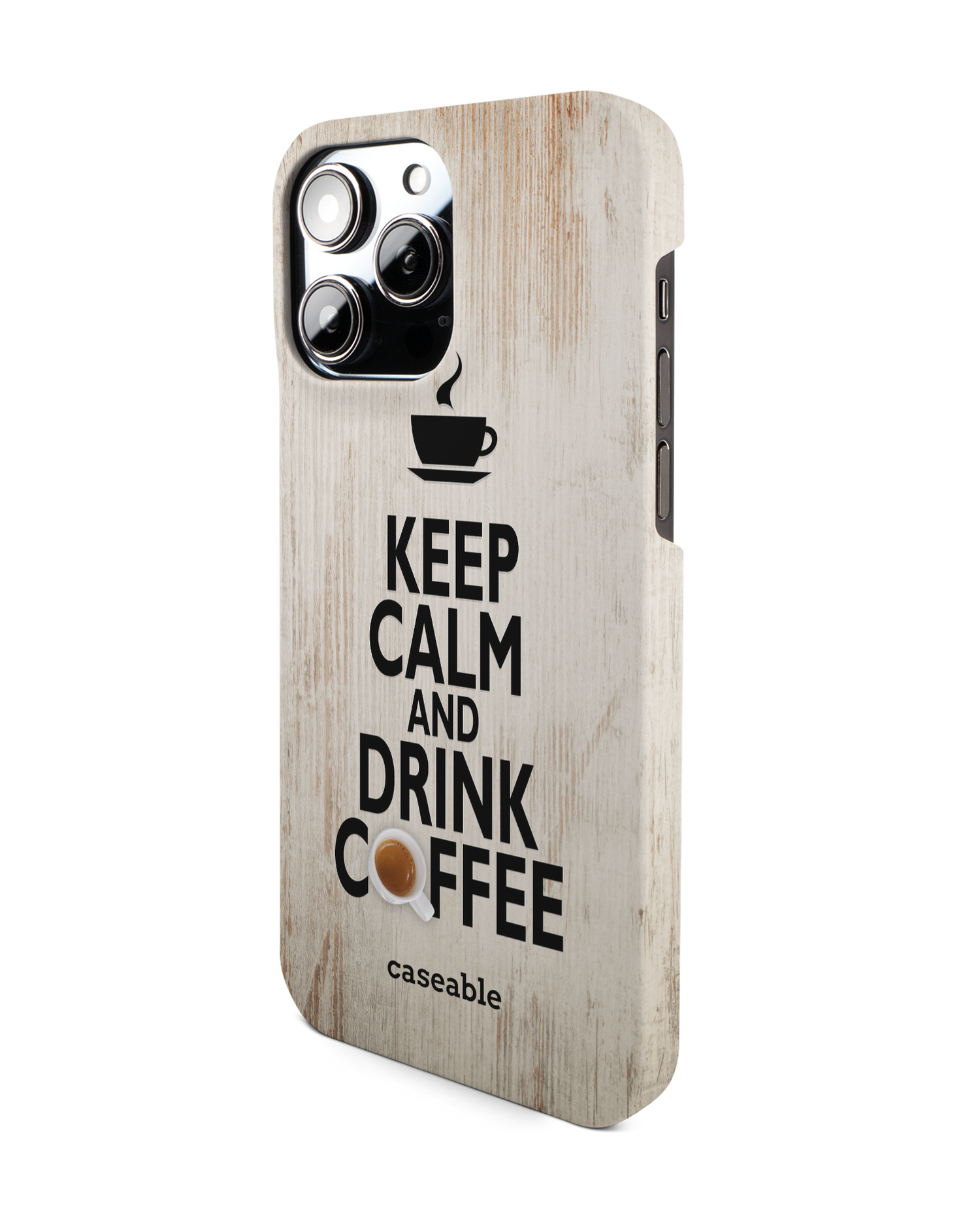 Drink Coffee Hard Shell Phone Case for Apple iPhone 14 Pro Max: View from the right side