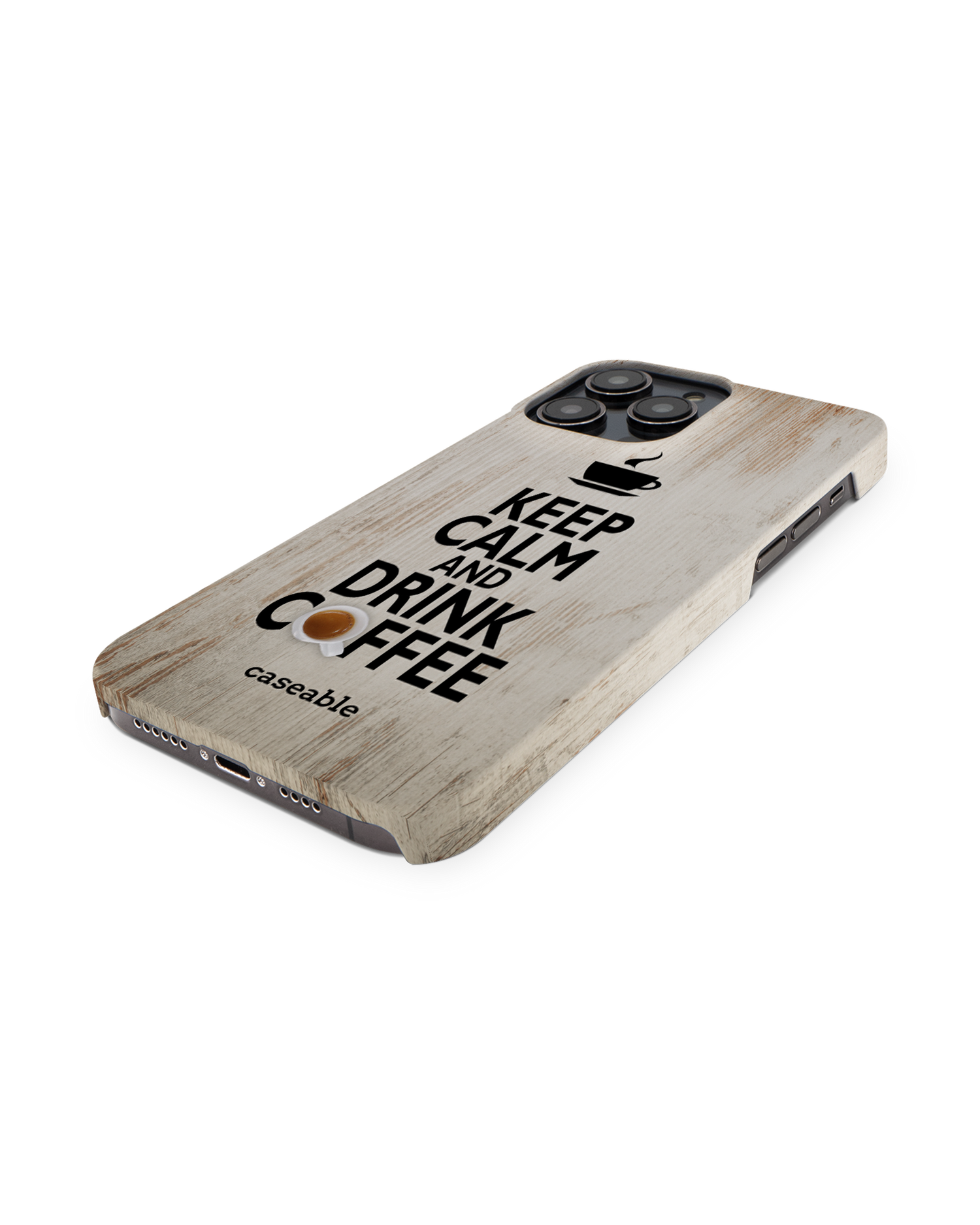 Drink Coffee Hard Shell Phone Case for Apple iPhone 14 Pro Max: Perspective view