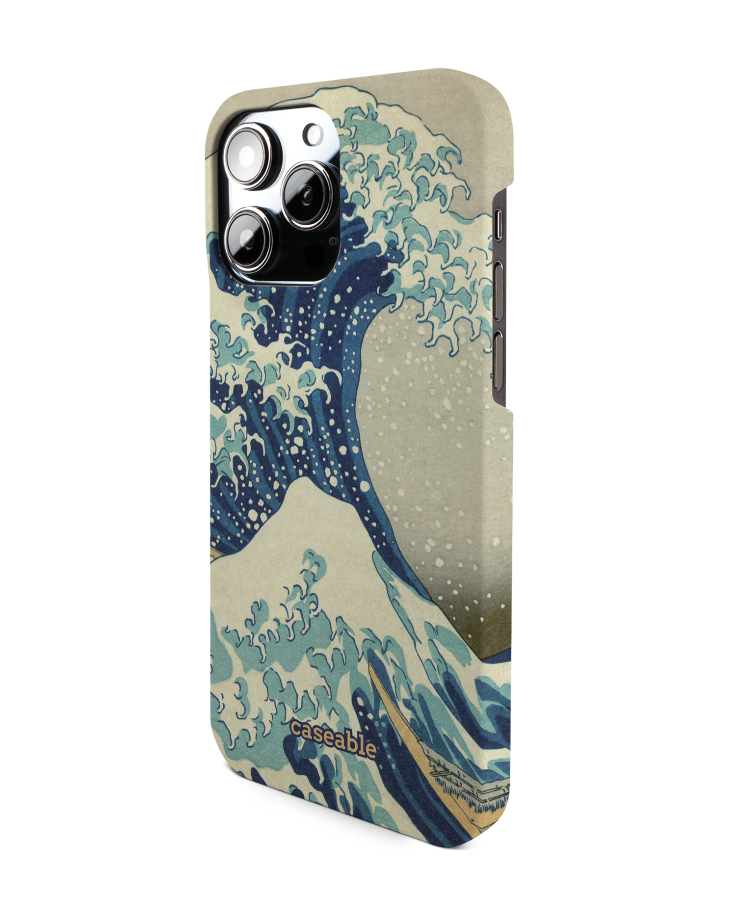 Great Wave Off Kanagawa By Hokusai Hard Shell Phone Case for Apple iPhone 14 Pro Max: View from the right side
