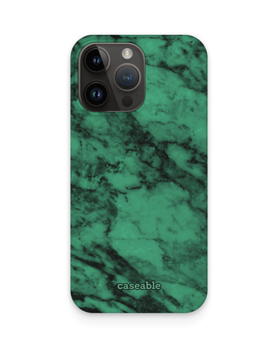Green Marble Hard Shell Phone Case for Apple iPhone 14 Pro Max