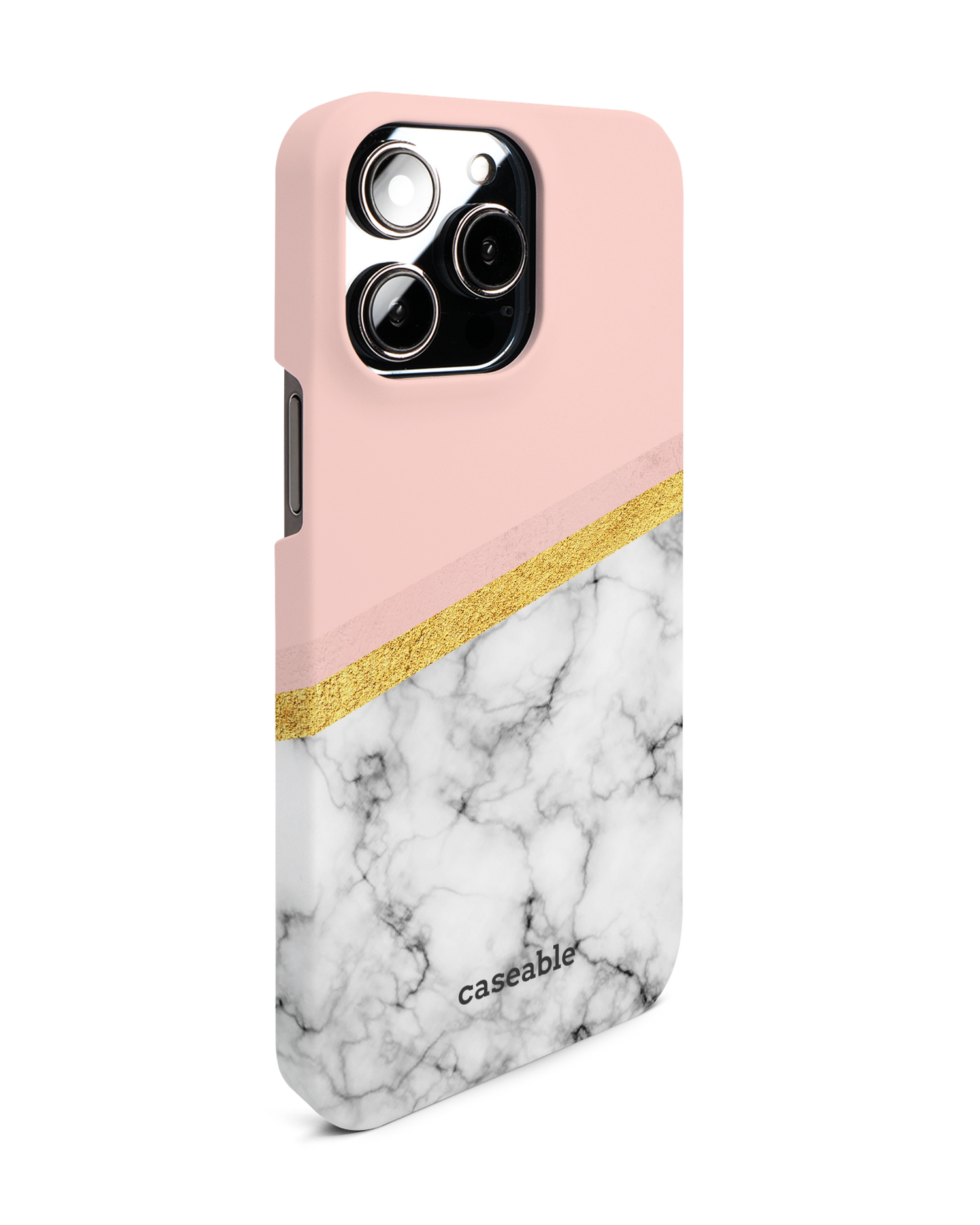 Marble Slice Hard Shell Phone Case for Apple iPhone 14 Pro Max: View from the left side