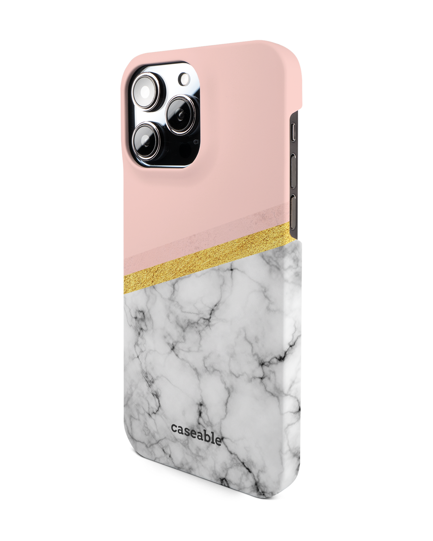 Marble Slice Hard Shell Phone Case for Apple iPhone 14 Pro Max: View from the right side