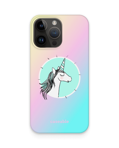 Happiness Unicorn Hard Shell Phone Case for Apple iPhone 14 Pro Max