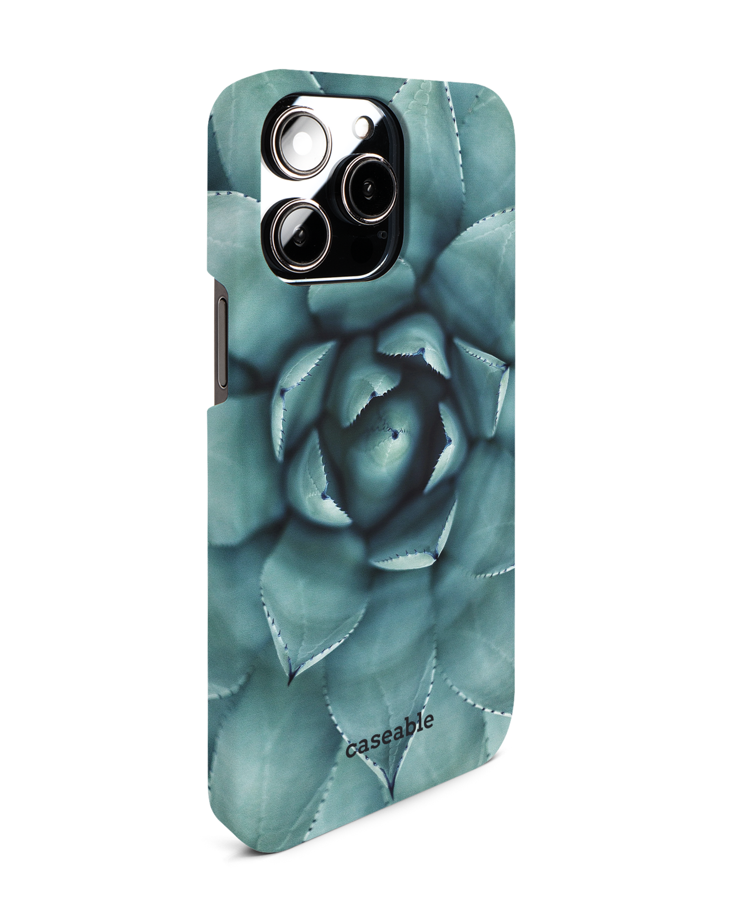 Beautiful Succulent Hard Shell Phone Case for Apple iPhone 14 Pro Max: View from the left side