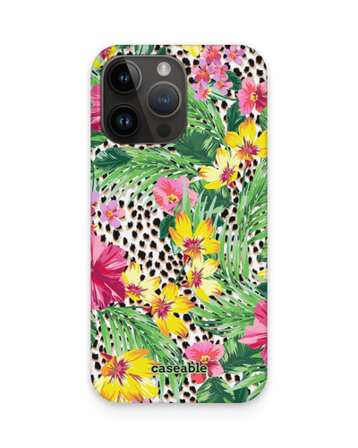 Tropical Cheetah Hard Shell Phone Case for Apple iPhone 14 Pro Max
