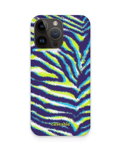 Neon Zebra Hard Shell Phone Case for Apple iPhone 14 Pro Max