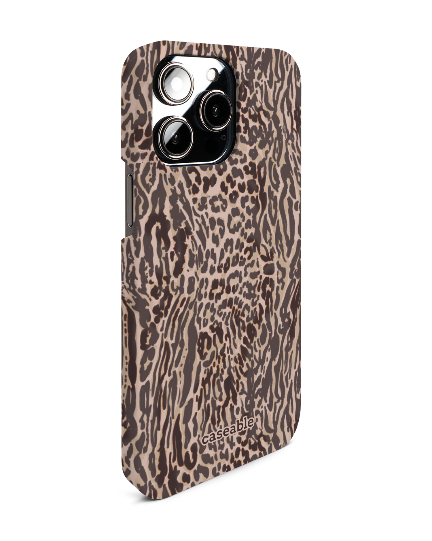 Animal Skin Tough Love Hard Shell Phone Case for Apple iPhone 14 Pro Max: View from the left side