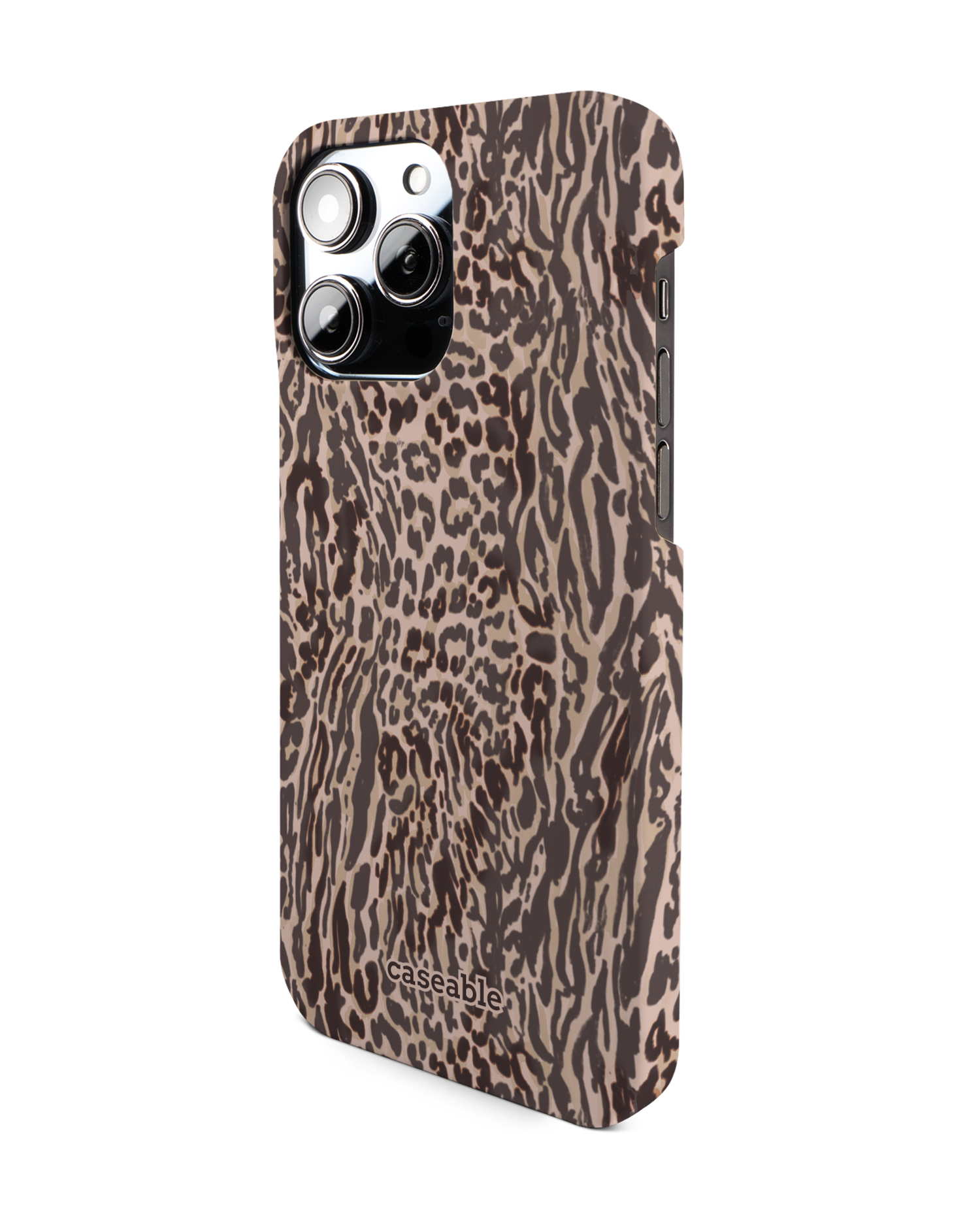 Animal Skin Tough Love Hard Shell Phone Case for Apple iPhone 14 Pro Max: View from the right side