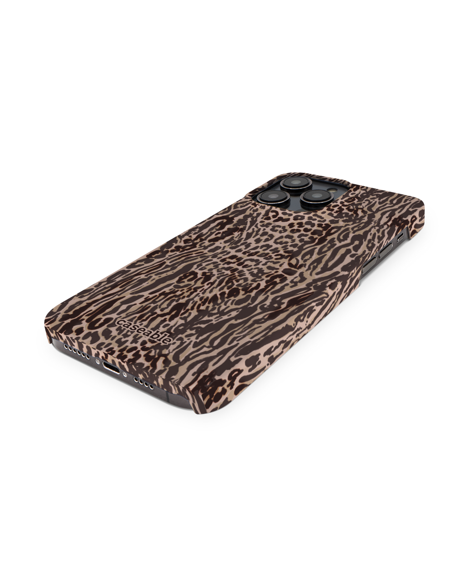 Animal Skin Tough Love Hard Shell Phone Case for Apple iPhone 14 Pro Max: Perspective view