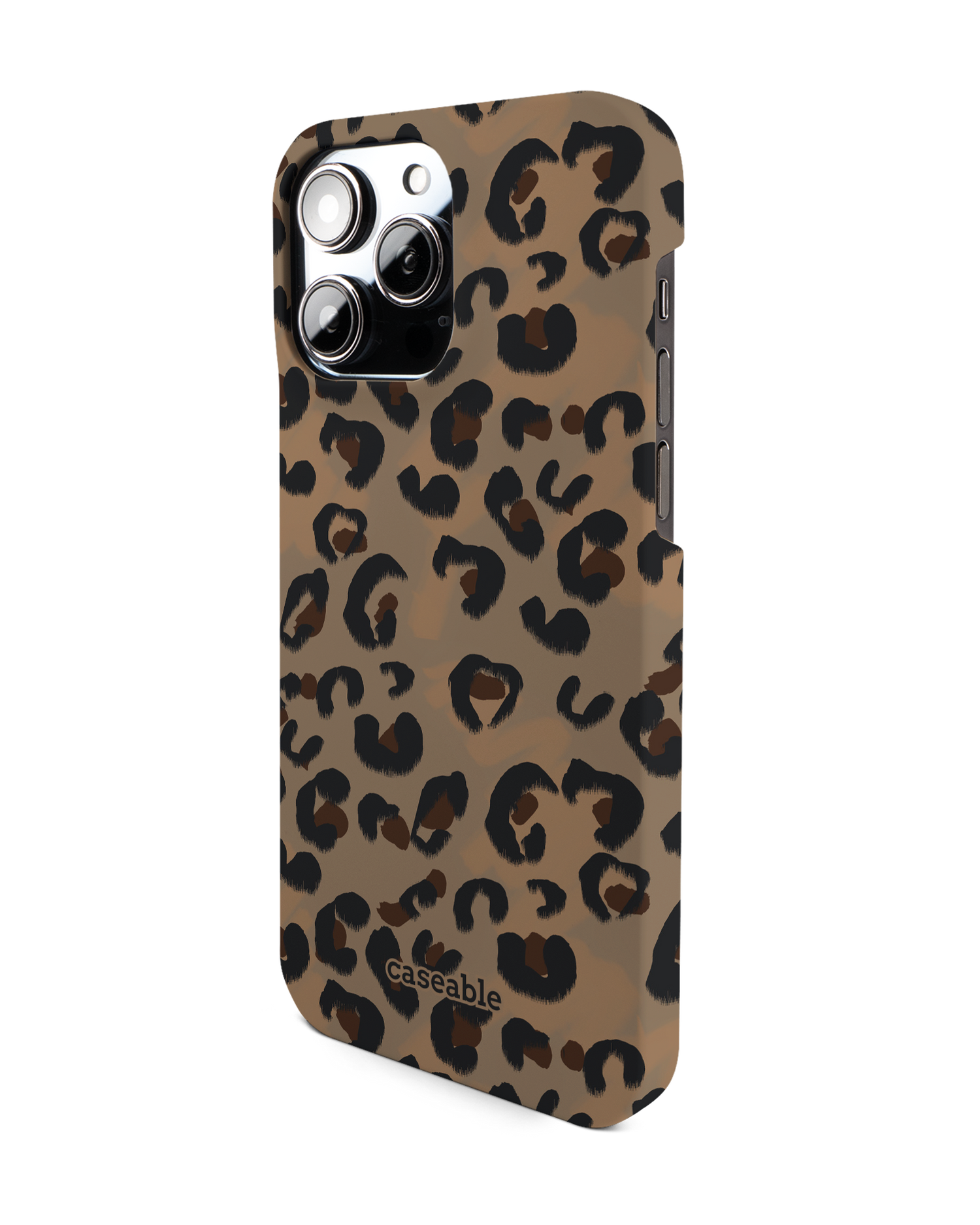 Leopard Repeat Hard Shell Phone Case for Apple iPhone 14 Pro Max: View from the right side