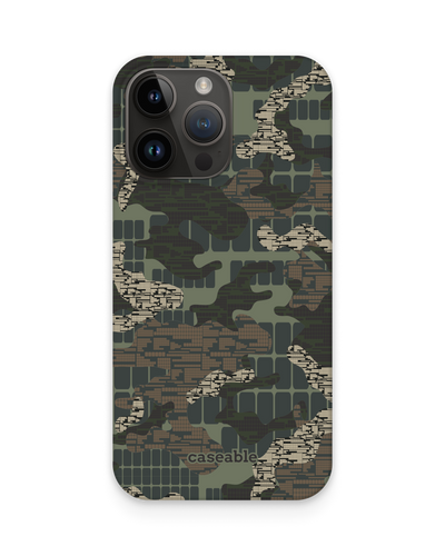 Green Camo Mix Hard Shell Phone Case for Apple iPhone 14 Pro Max