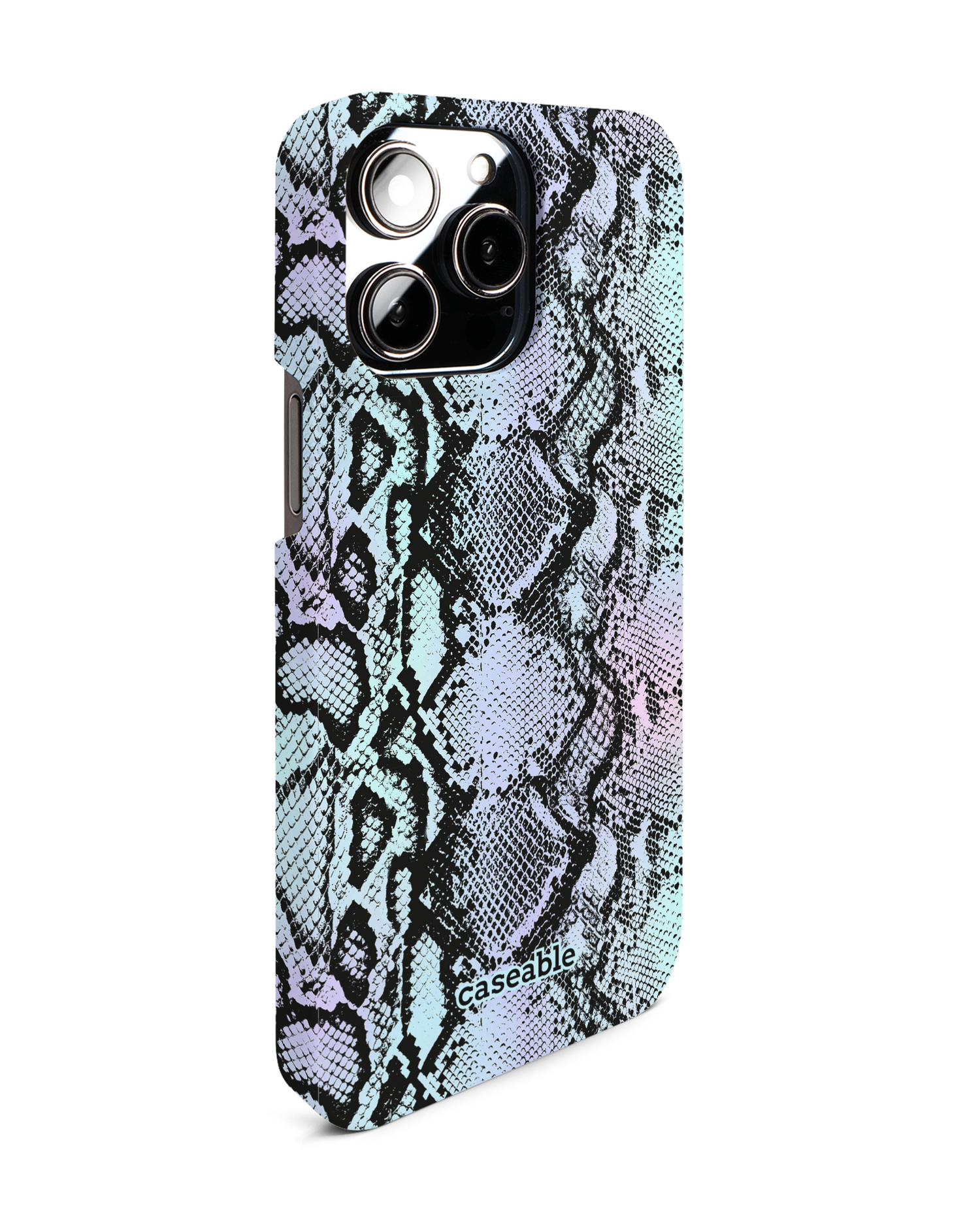 Groovy Snakeskin Hard Shell Phone Case for Apple iPhone 14 Pro Max: View from the left side