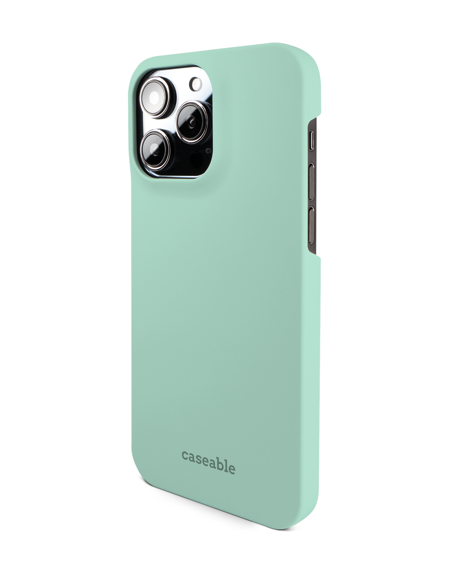 LIGHT GREEN Hard Shell Phone Case for Apple iPhone 14 Pro Max: View from the right side