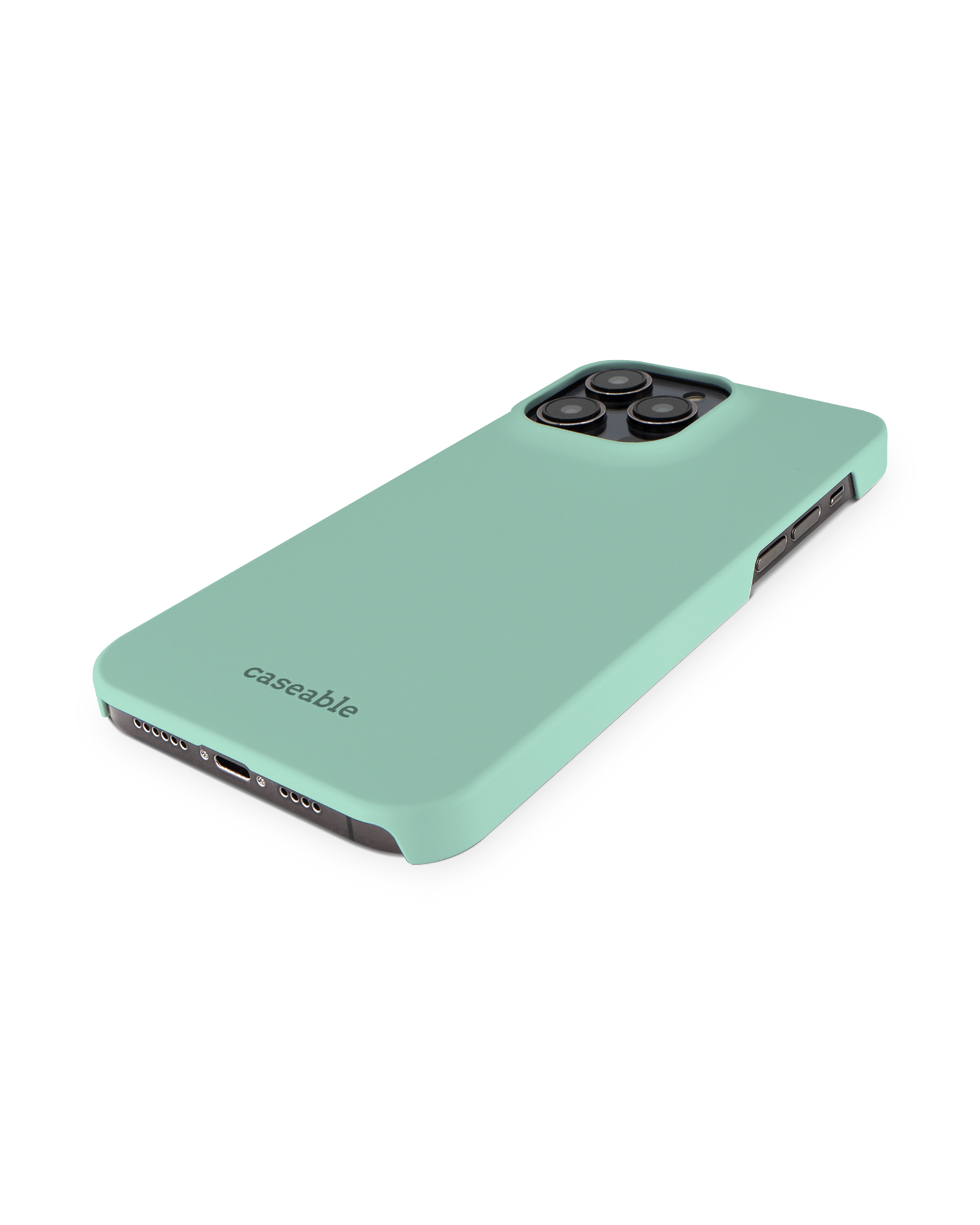LIGHT GREEN Hard Shell Phone Case for Apple iPhone 14 Pro Max: Perspective view