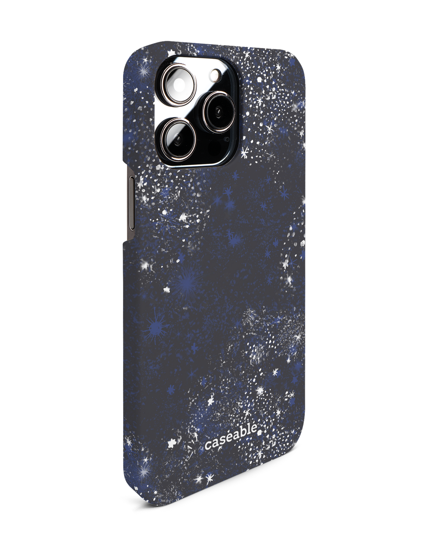 Starry Night Sky Hard Shell Phone Case for Apple iPhone 14 Pro Max: View from the left side
