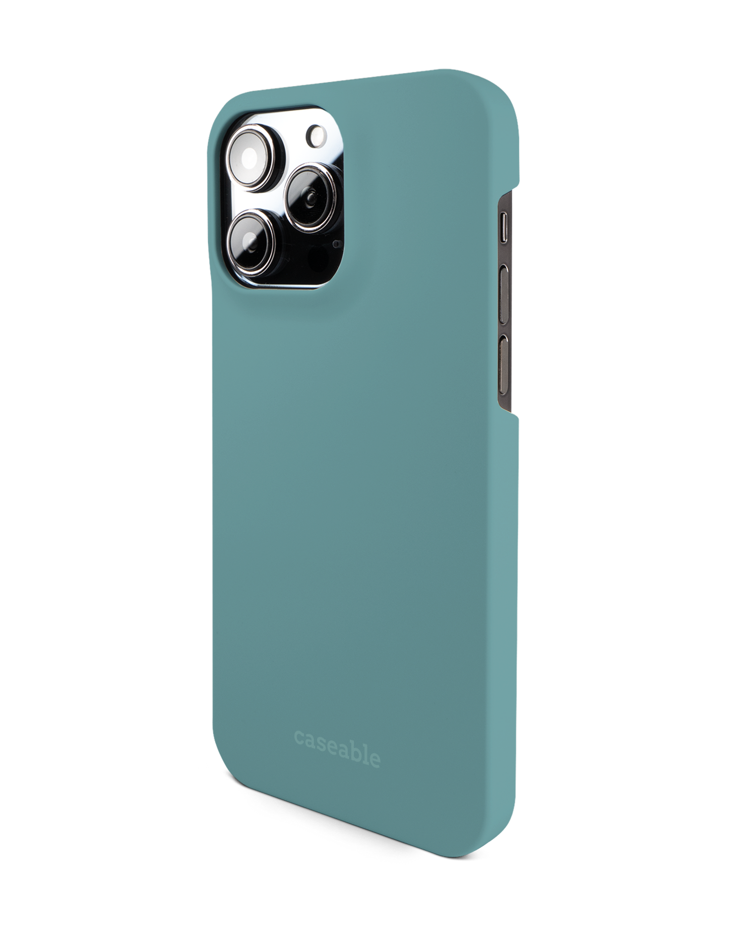 TURQUOISE Hard Shell Phone Case for Apple iPhone 14 Pro Max: View from the right side