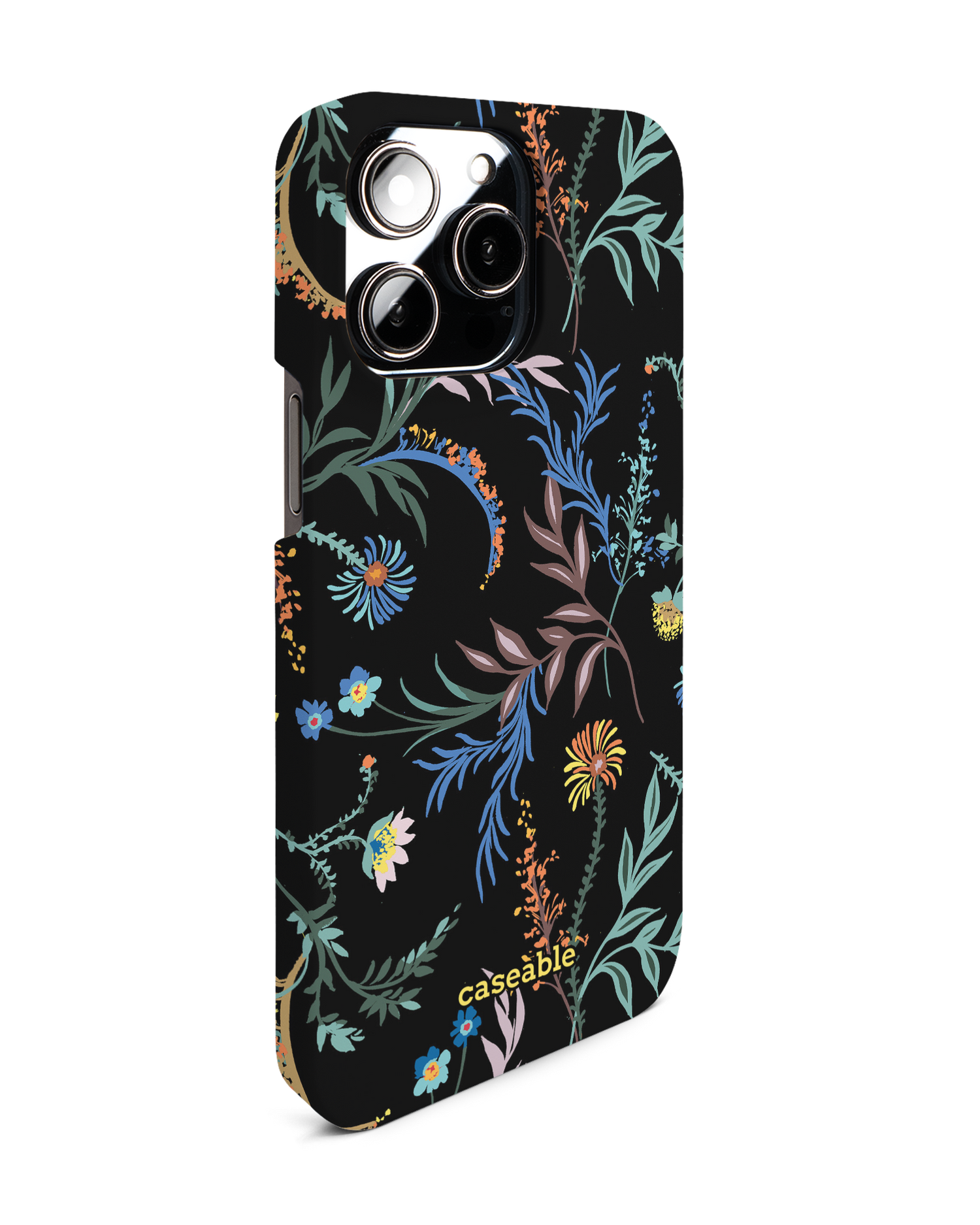 Woodland Spring Floral Hard Shell Phone Case for Apple iPhone 14 Pro Max: View from the left side