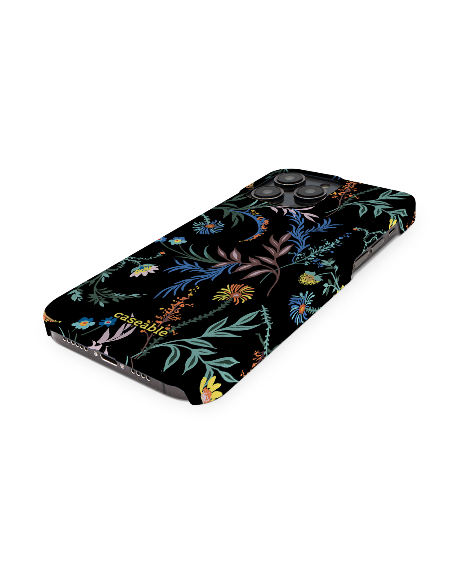 Woodland Spring Floral Hard Shell Phone Case for Apple iPhone 14 Pro Max: Perspective view