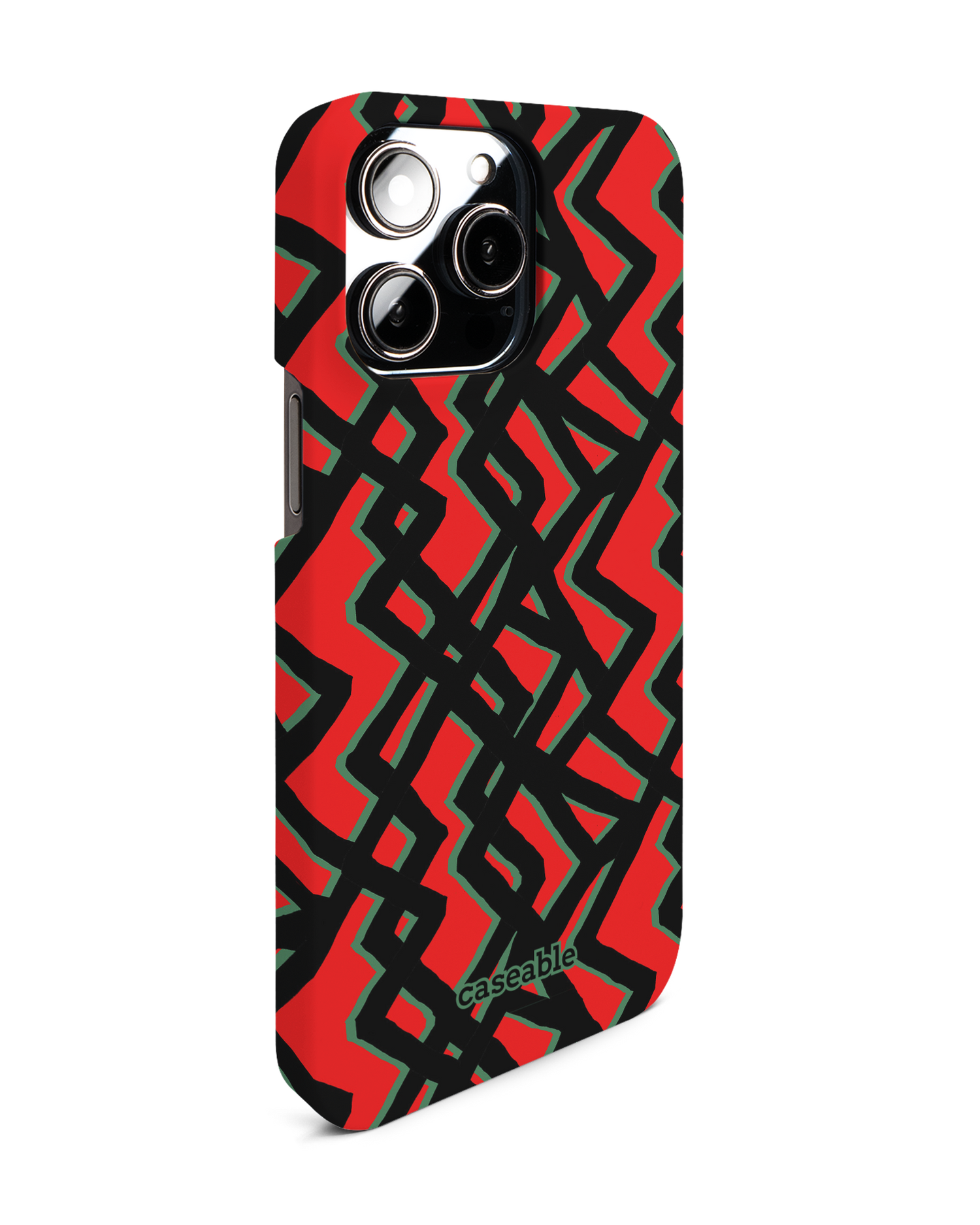 Fences Pattern Hard Shell Phone Case for Apple iPhone 14 Pro Max: View from the left side