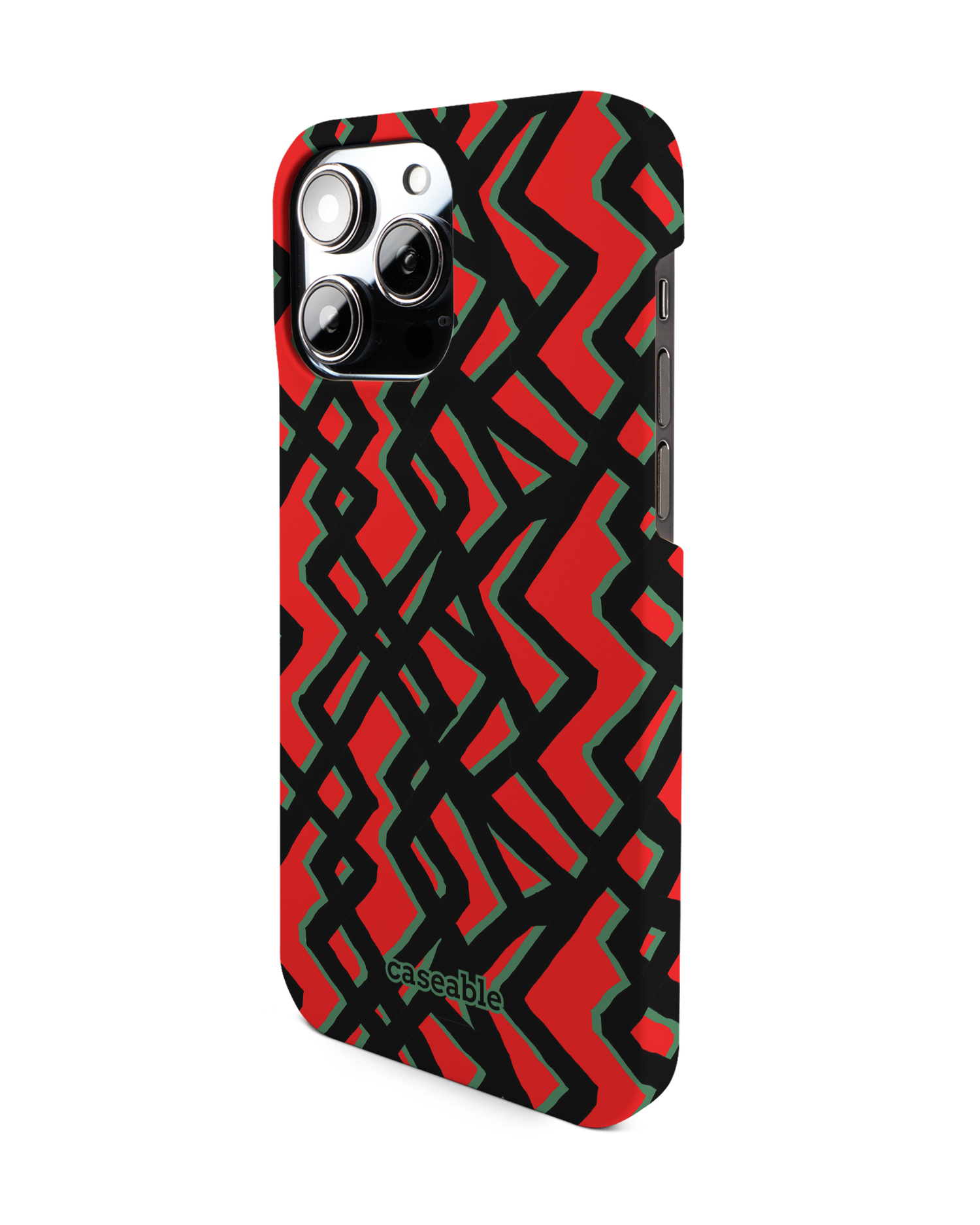 Fences Pattern Hard Shell Phone Case for Apple iPhone 14 Pro Max: View from the right side