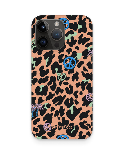 Leopard Peace Palms Hard Shell Phone Case for Apple iPhone 14 Pro Max