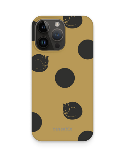 Polka Cats Hard Shell Phone Case for Apple iPhone 14 Pro Max