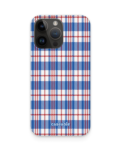 Plaid Market Bag Hard Shell Phone Case for Apple iPhone 14 Pro Max