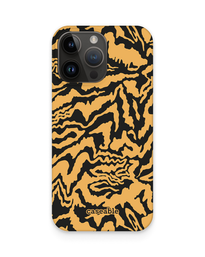 Warped Tiger Stripes Hard Shell Phone Case for Apple iPhone 14 Pro Max