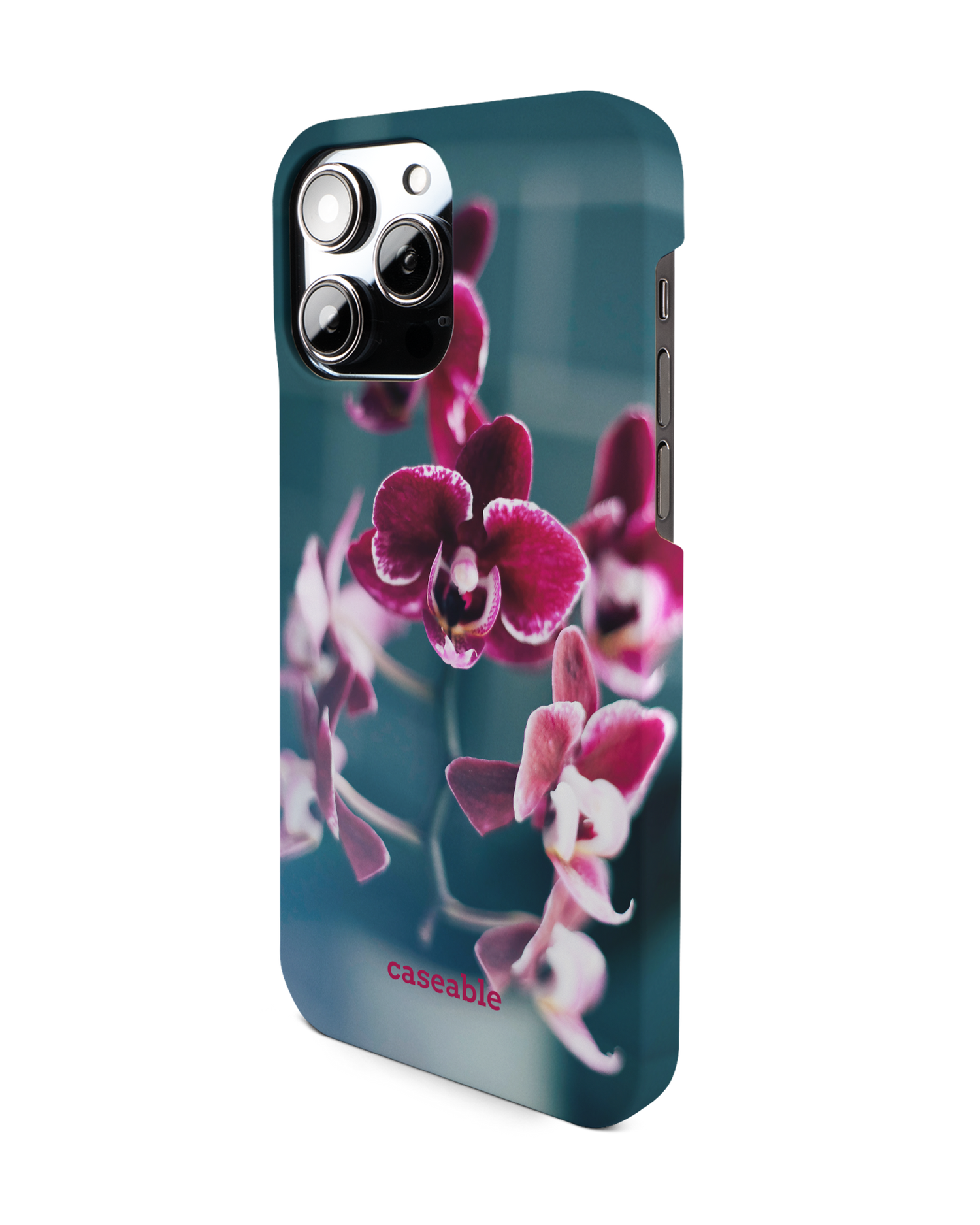 Orchid Hard Shell Phone Case for Apple iPhone 14 Pro Max: View from the right side
