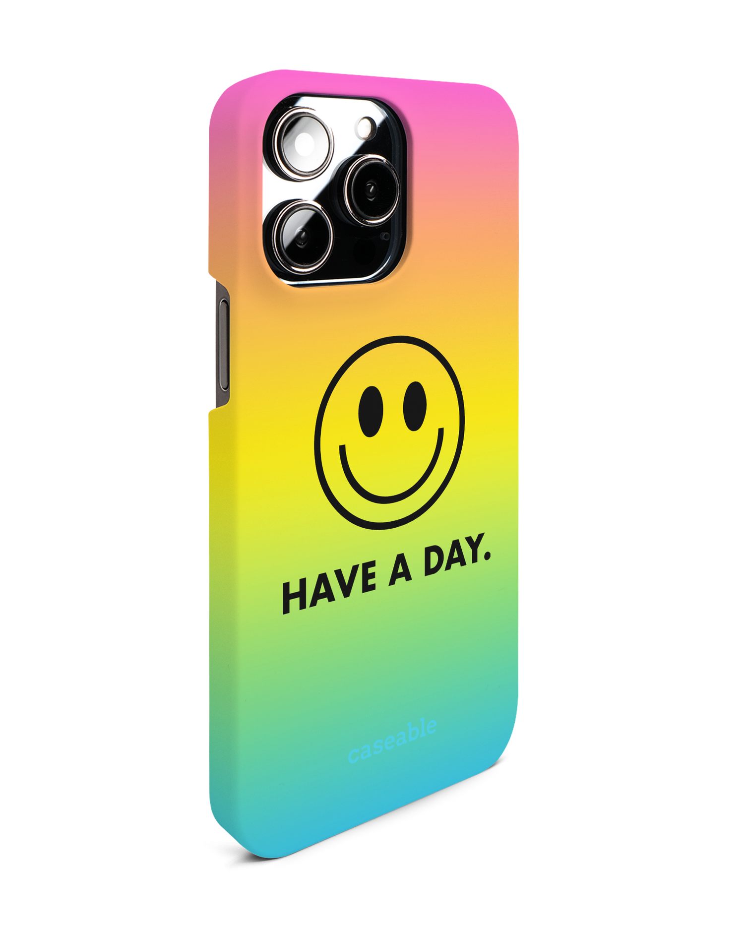 Have A Day Hard Shell Phone Case for Apple iPhone 14 Pro Max: View from the left side