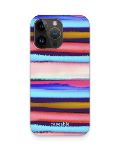 Watercolor Stripes Hard Shell Phone Case for Apple iPhone 14 Pro Max