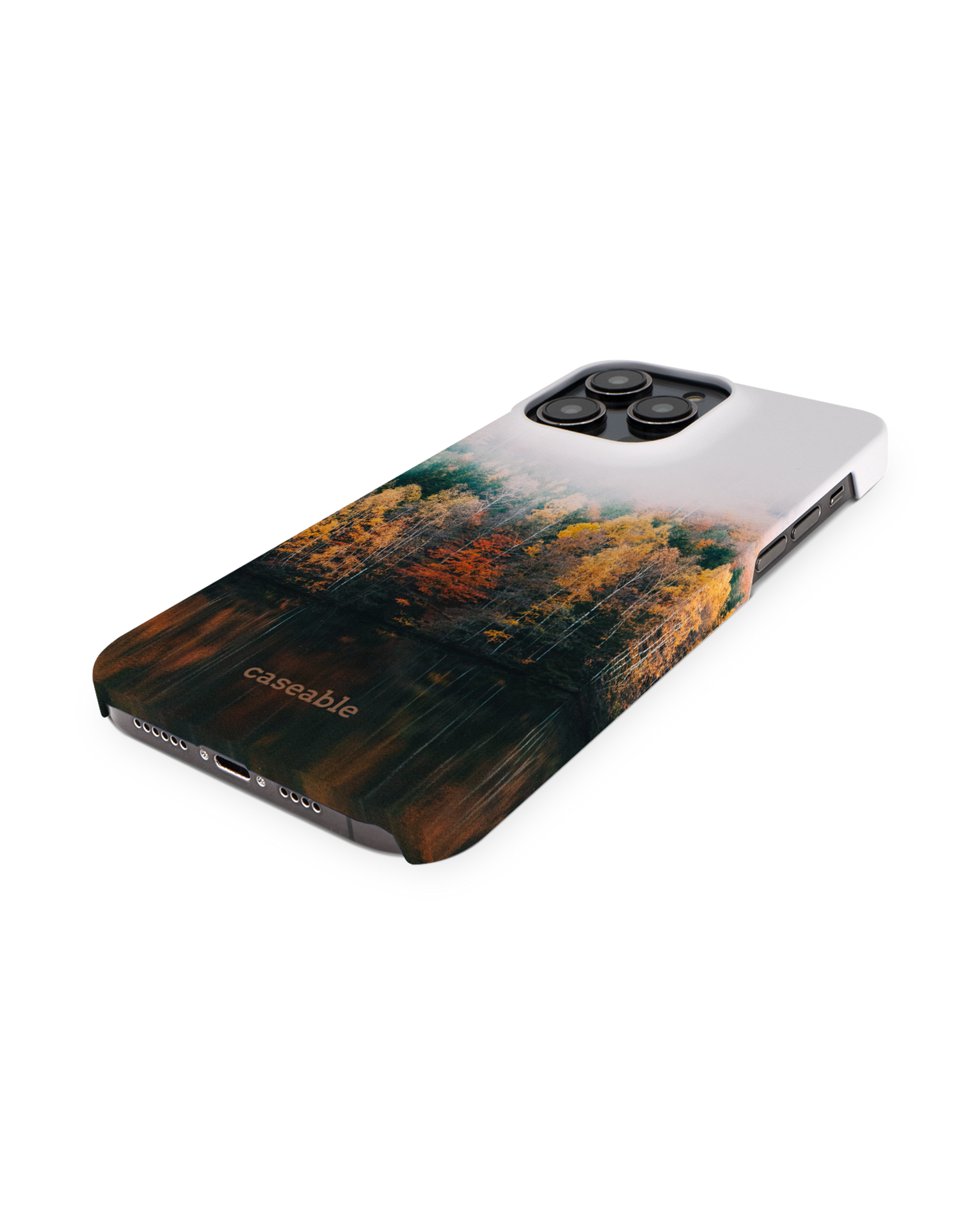 Fall Fog Hard Shell Phone Case for Apple iPhone 14 Pro Max: Perspective view