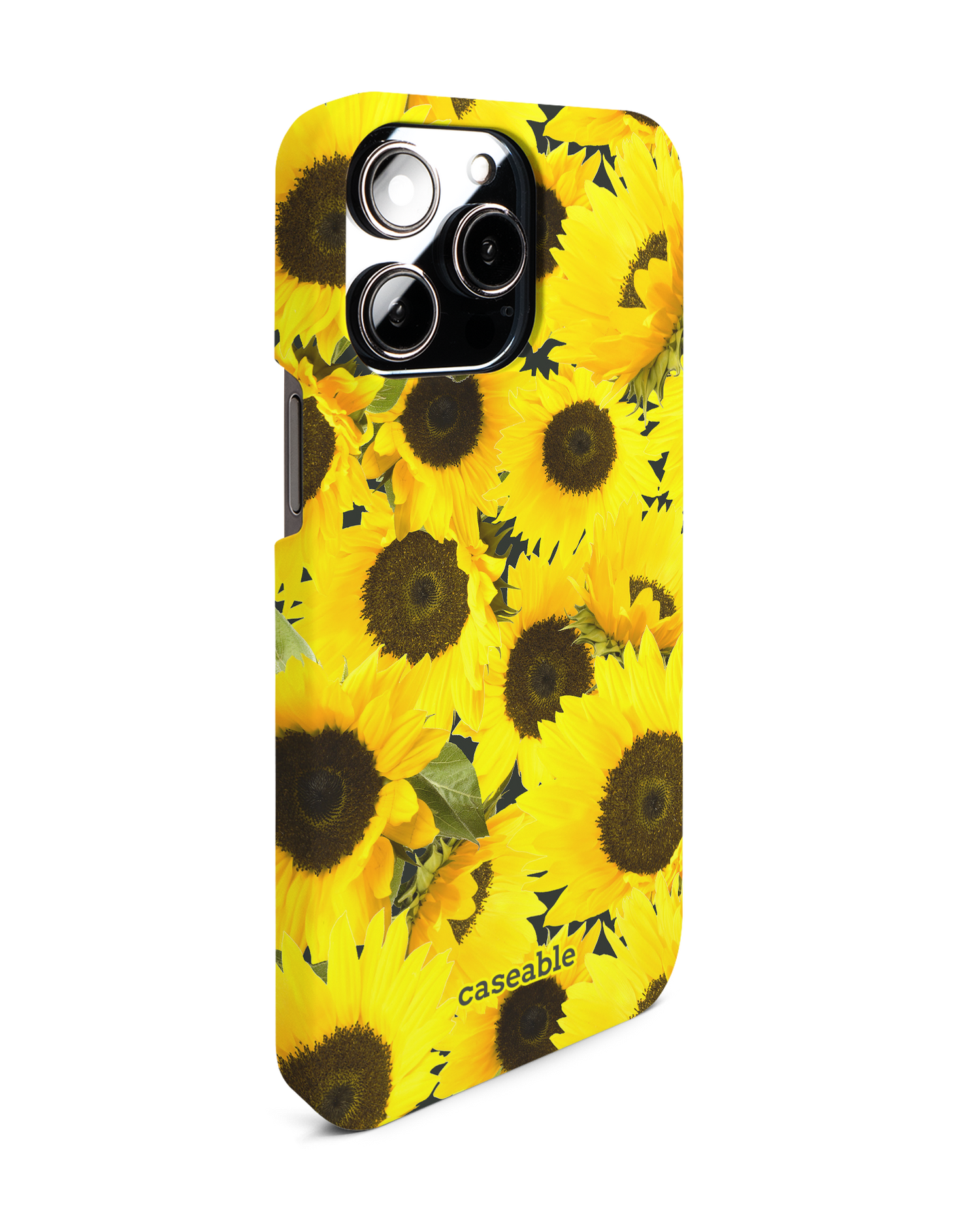 Sunflowers Hard Shell Phone Case for Apple iPhone 14 Pro Max: View from the left side