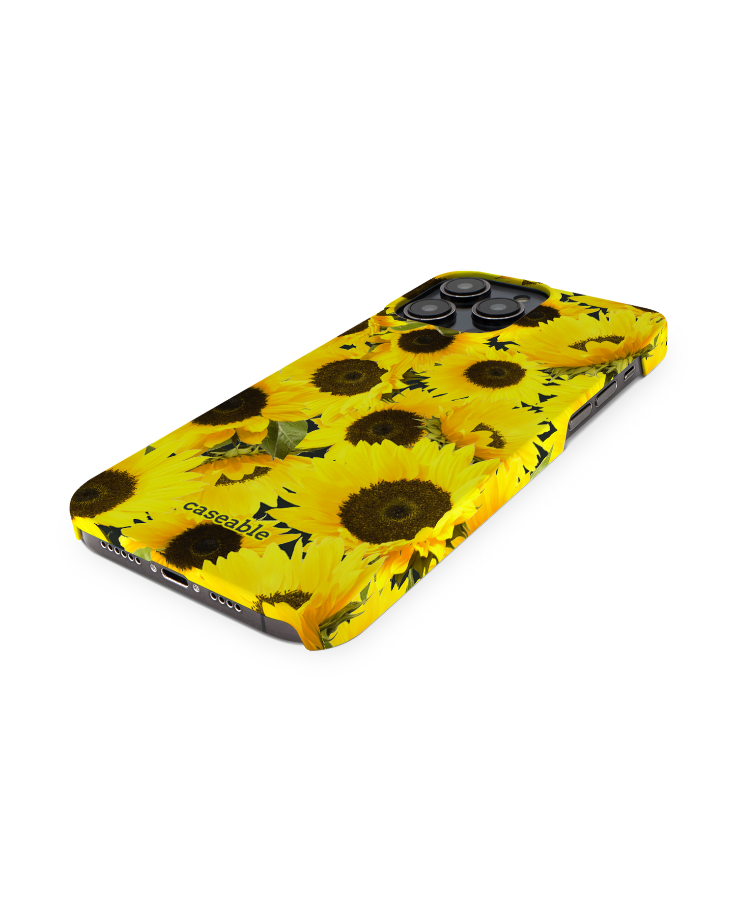 Sunflowers Hard Shell Phone Case for Apple iPhone 14 Pro Max: Perspective view