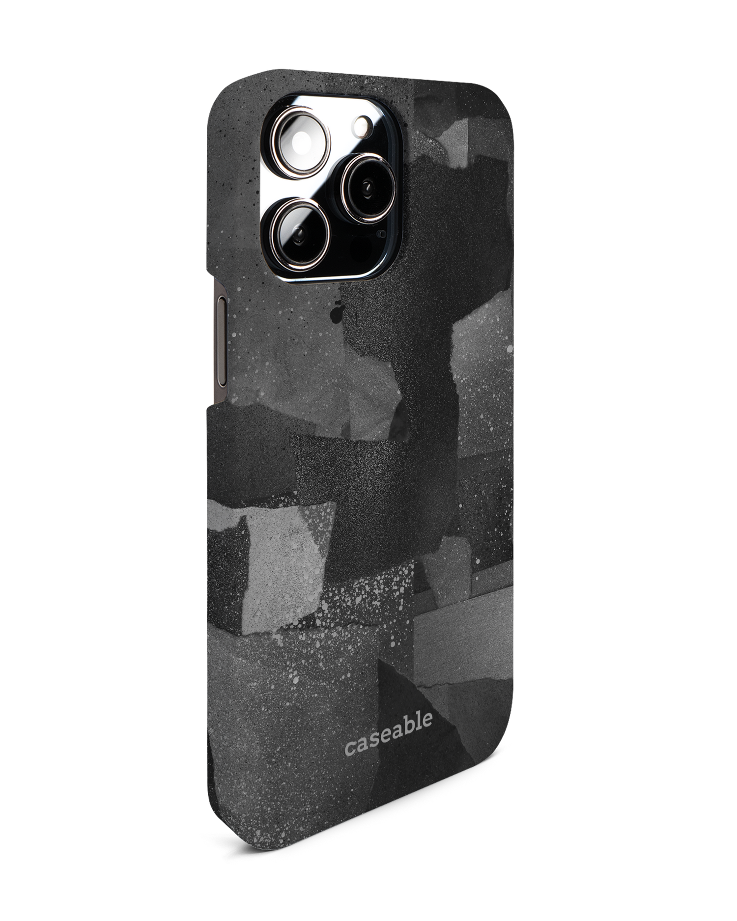 Torn Paper Collage Hard Shell Phone Case for Apple iPhone 14 Pro Max: View from the left side