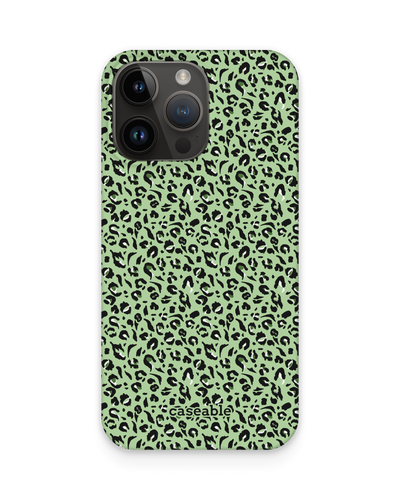 Mint Leopard Hard Shell Phone Case for Apple iPhone 15 Pro Max